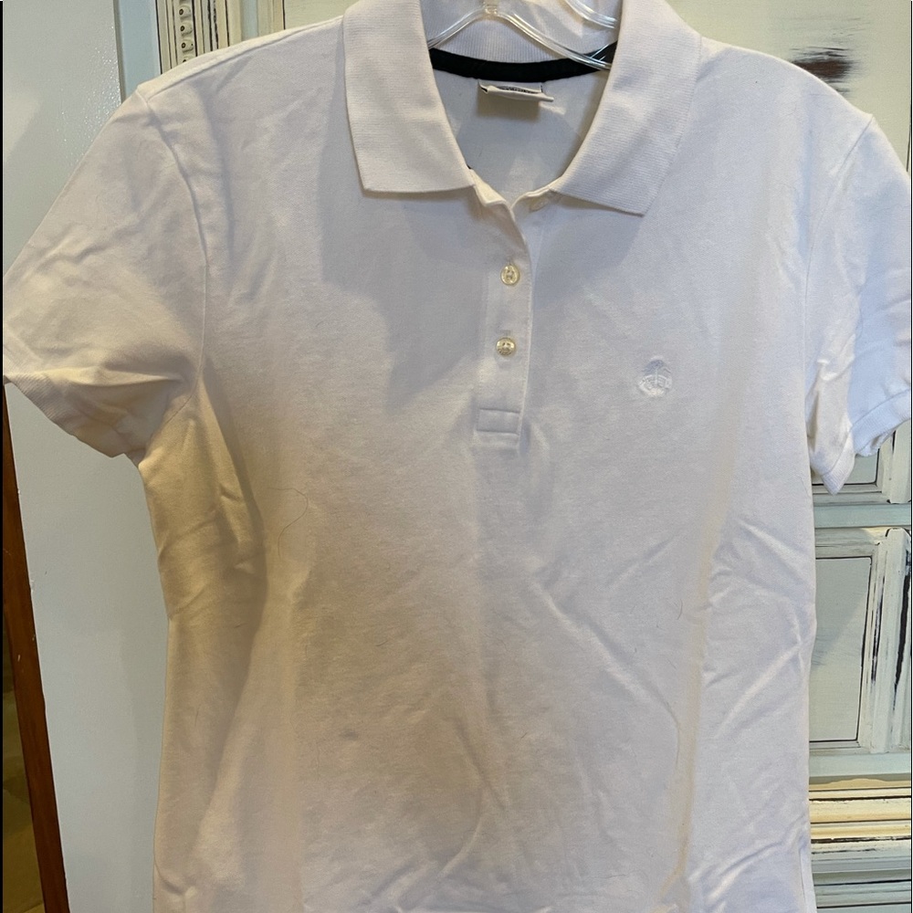 Brooks brothers 346 white polo